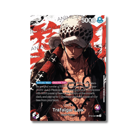 Custom Leader Holo High Quality [Trafalgar Law] [Red/Purple]